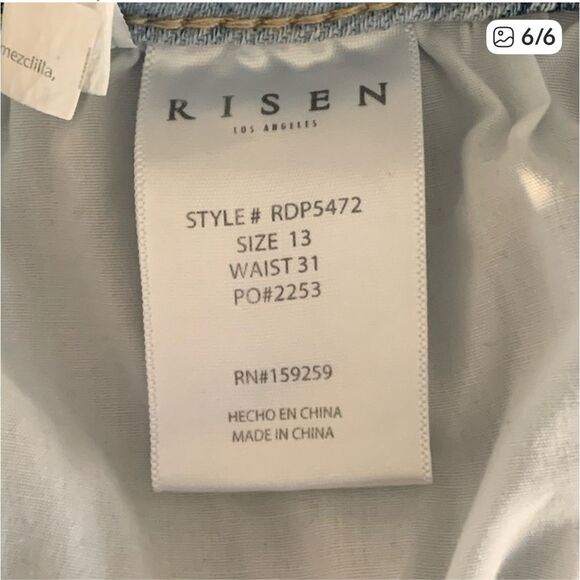 Risen star jeans women size 13 - Picture 4 of 6